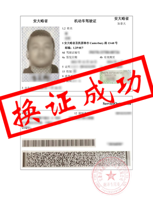 铜陵潘先生-加拿大驾照翻译-换证成功