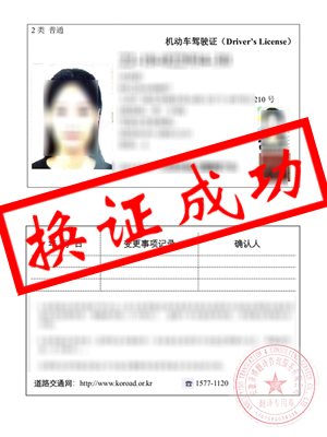 韩国驾照翻译中文-马鞍山孙女士换证成功