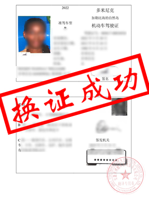 多米尼克驾照翻译-合肥WENDY（外籍）女士成功换领国内驾驶证