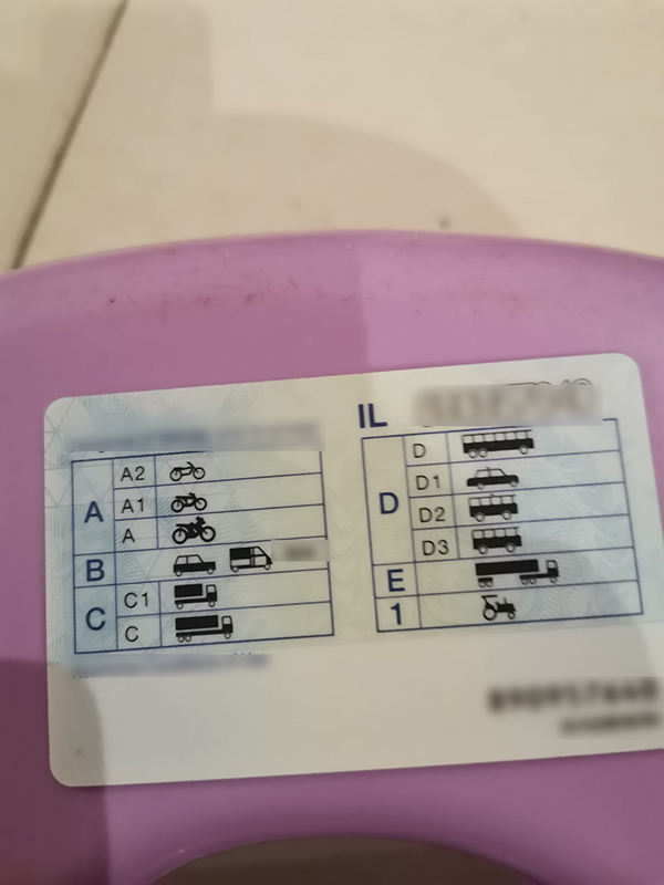 以色列驾照原件