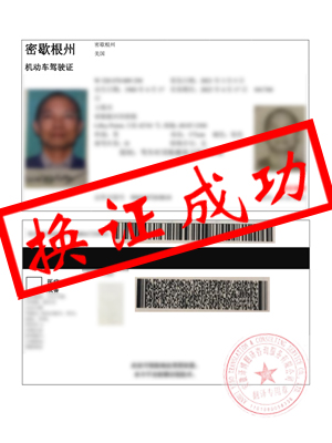 美国密歇根州驾照翻译-芜湖王先生换证成功-取得国内驾驶证